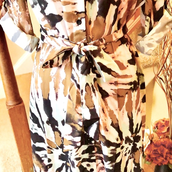 SHEIN Belted Tie Dye Shirt Dress - Picture 6 of 10